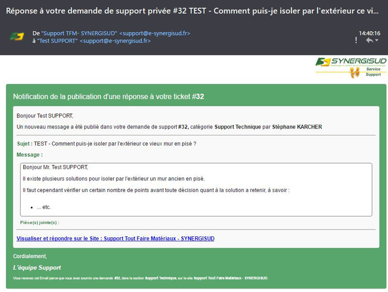 e-Mail de notification